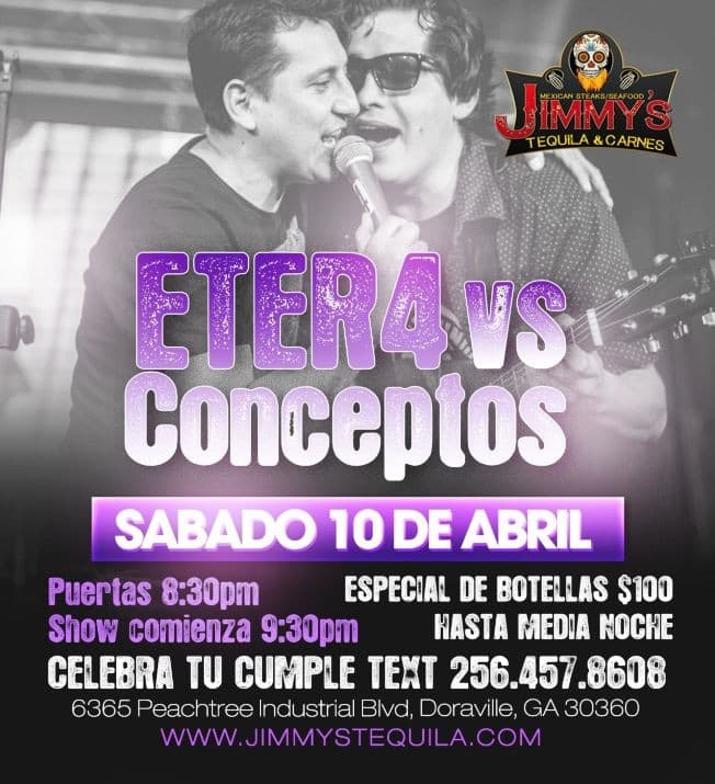 Event - ETER4 vs CONCEPTOS LIVE! - Doraville, Georgia - April 10, 2021 | concert tickets
