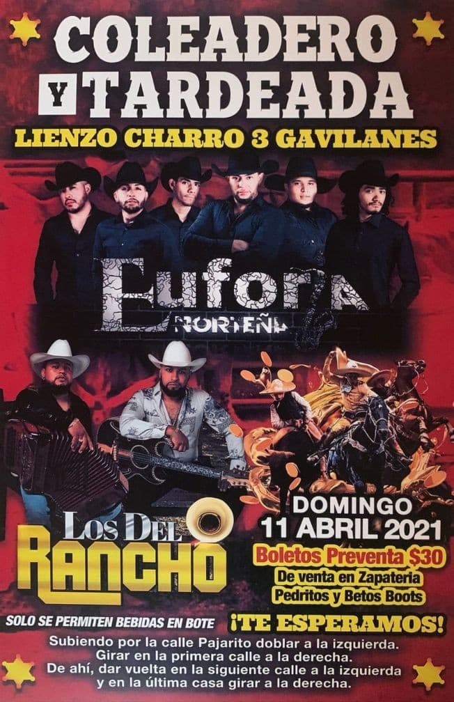 Event - Coleadero Y Tardeada - Pajarito, New Mexico - April 11, 2021 | concert tickets