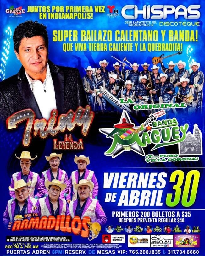 Event - Triny La Leyenda, Banda Maguey y Dueto Armadillos en Vivo! - Indianapolis, Indiana - April 30, 2021 | concert tickets