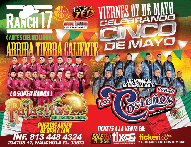 Event - Los Pajaritos de Tacupa Michoacan y Banda Los Costeños en Vivo! - Wauchula, Florida - May 7, 2021 | concert tickets