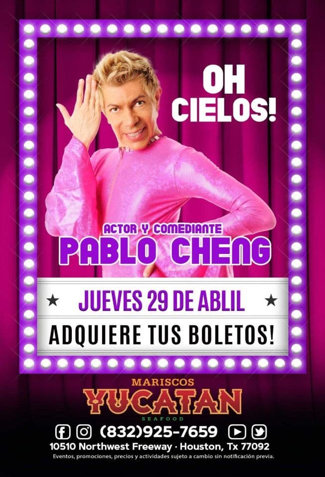 Event - Pablo Cheng Comediante - Houston, Texas - April 29, 2021 | concert tickets
