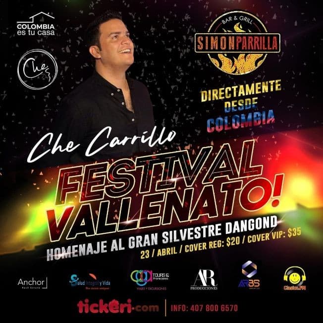 Event - CHE CARRILLO HOMENAJE A SILVESTRE DANGOND - MIAMI - Doral, Florida - 6 de mayo de 2021 | concert tickets