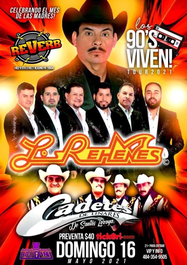 Event - LOS REHENES Y LOS CADETES EN REVERB - Reading, Pennsylvania - May 16, 2021 | concert tickets