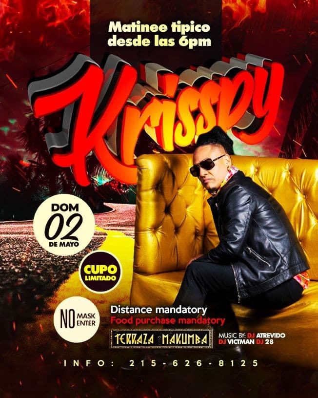 Event - Krisspy en Vivo! Matinee Tipico - Philadelphia, Pennsylvania - May 2, 2021 | concert tickets