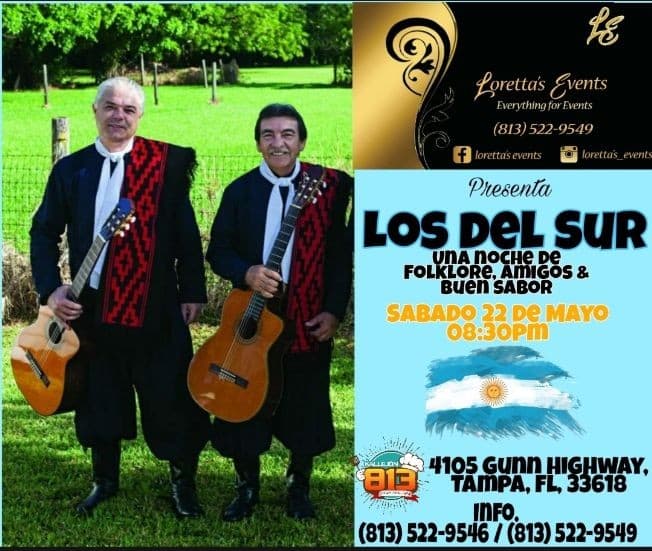 Event - Desde la Argentina llegan Los Del Sur en Concierto! - Tampa, Florida - May 22, 2021 | concert tickets