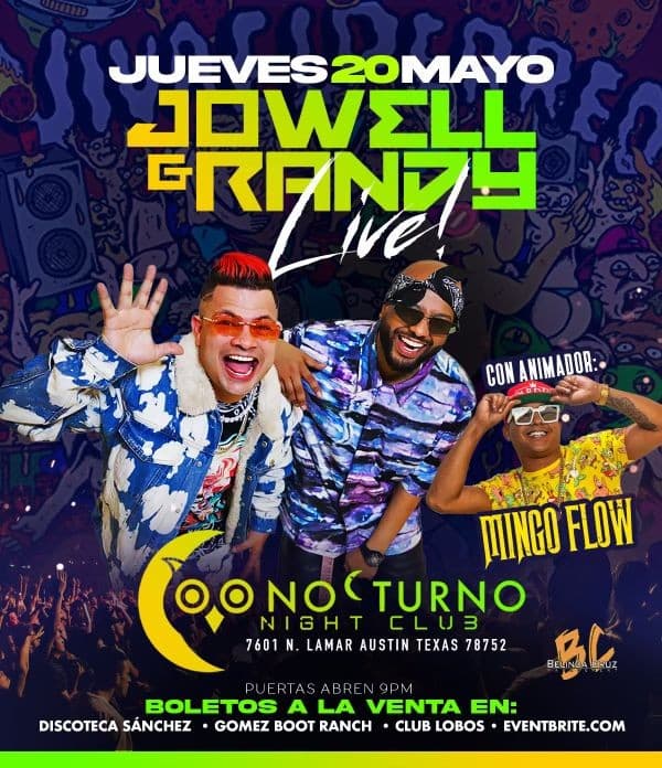 Event - JOWELL & RANDY  Concierto En Austin Texas - Austin, Texas - May 20, 2021 | concert tickets