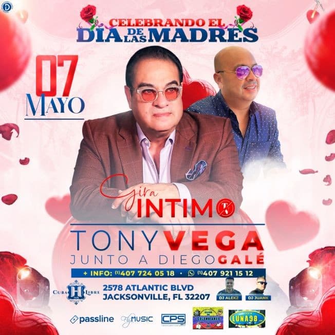 Event - Tony Vega en Concierto! - Jacksonville, Florida - May 7, 2021 | concert tickets