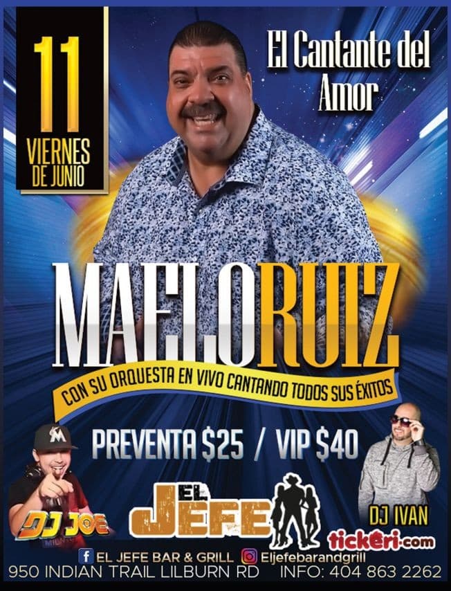 Event - El Cantante del Amor: Maelo Ruiz y Orquesta en Vivo! - Lilburn, Georgia - June 11, 2021 | concert tickets