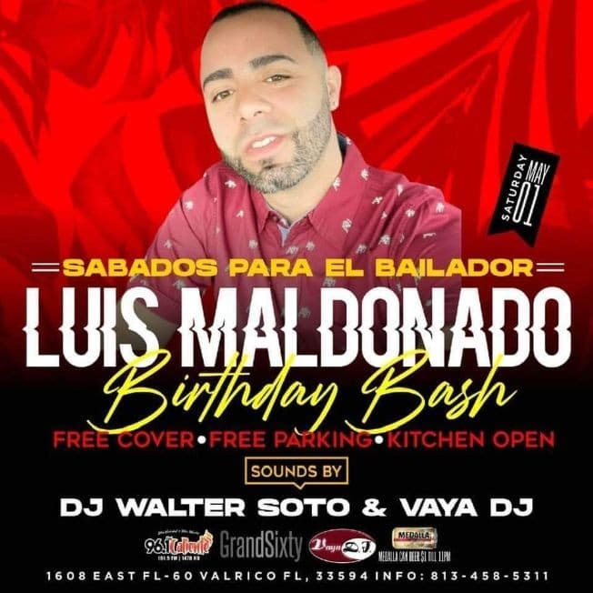 Event - Sábados para el bailador - Tampa, FL - Valrico, Florida - May 1, 2021 | concert tickets