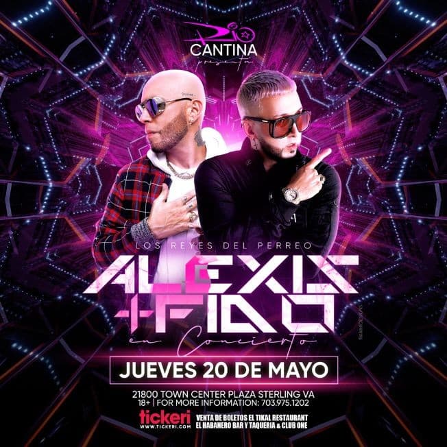 Event - Alexis y Fido en Concierto en Rio Cantina! - Sterling, Virginia - May 20, 2021 | concert tickets
