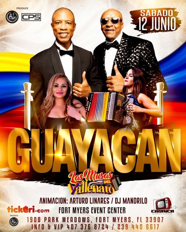 Event - ORQUESTA GUAYACAN Y LA MUSA DEL VALLENATO FORD MYERS, POSTPONED!! - Fort Myers, Florida - June 12, 2021 | concert tickets