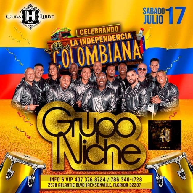 Event - GRUPO NICHE VIP CELEBRANDO LA INDEPENDENCIA DE COLOMBIA - Jacksonville, Florida - July 17, 2021 | concert tickets