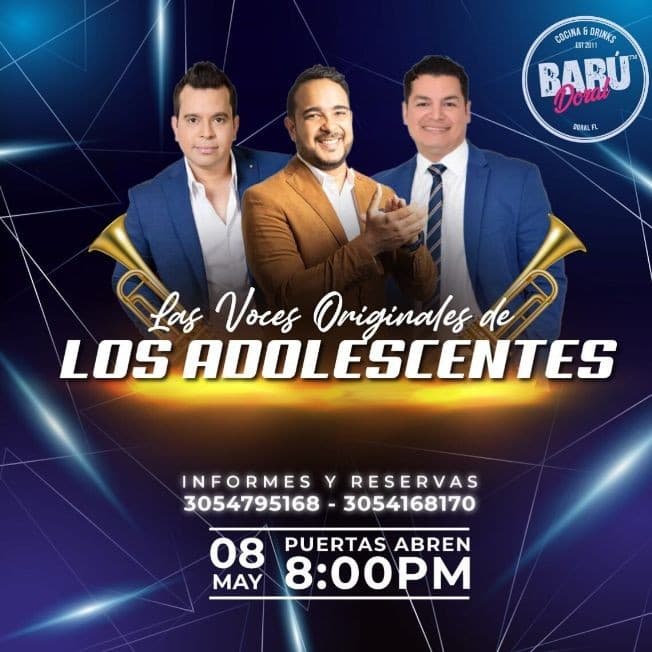 Event - Las Voces Originales de Los Adolescentes! - Doral, Florida - 8 de mayo de 2021 | concert tickets