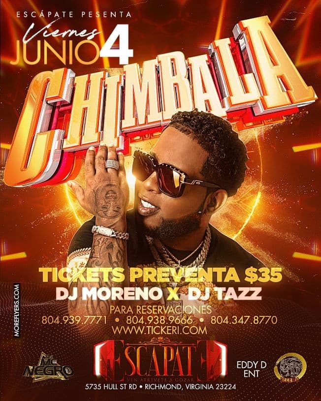 Event - CHIMBALA EN CONCIERTO - Richmond, Virginia - June 4, 2021 | concert tickets