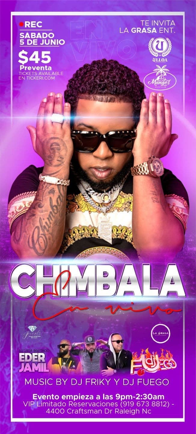 Event - Chimbala Live - Raleigh, North Carolina - 5 de junio de 2021 | concert tickets