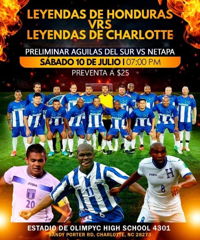 Event - Leyendas de Honduras vs. Leyendas de Charlotte, Preliminar Aguilas del Sur vs. Netapa - Charlotte, North Carolina - July 10, 2021 | concert tickets
