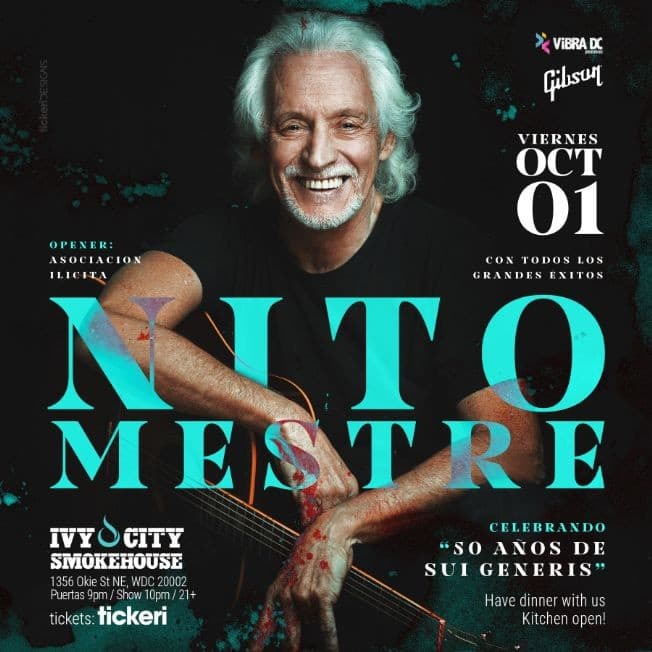Event - Nito Mestre en Washington DC - Washington, District Of Columbia - October 1, 2021 | concert tickets