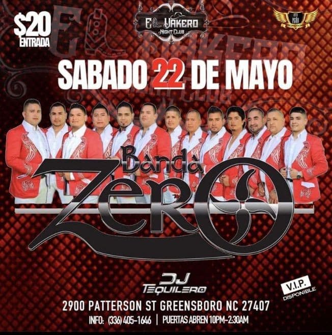 Event - Banda Zero en Vivo! - Greensboro, North Carolina - May 22, 2021 | concert tickets