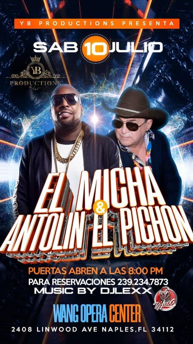 Event - EL MICHA - ANTOLIN EL PICHON - Naples, Florida - July 10, 2021 | concert tickets