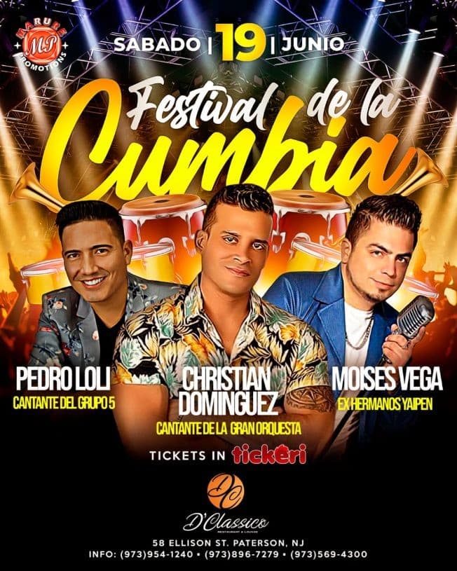 Event - FESTIVAL DE LA CUMBIA EN NEW JERSEY - Paterson, New Jersey - June 19, 2021 | concert tickets