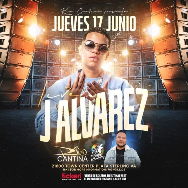 Event - J Alvarez en Vivo en Rio Cantina! - Sterling, Virginia - June 17, 2021 | concert tickets