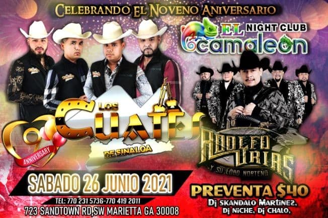 Event - Los Cuates de Sinaloa y Adolfo Urias y su Lobo Norteño! - Marietta, Georgia - June 26, 2021 | concert tickets