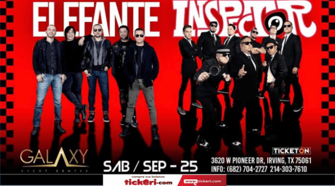 Event - Elefante e Inspector en Concierto! - Irving, Texas - September 25, 2021 | concert tickets
