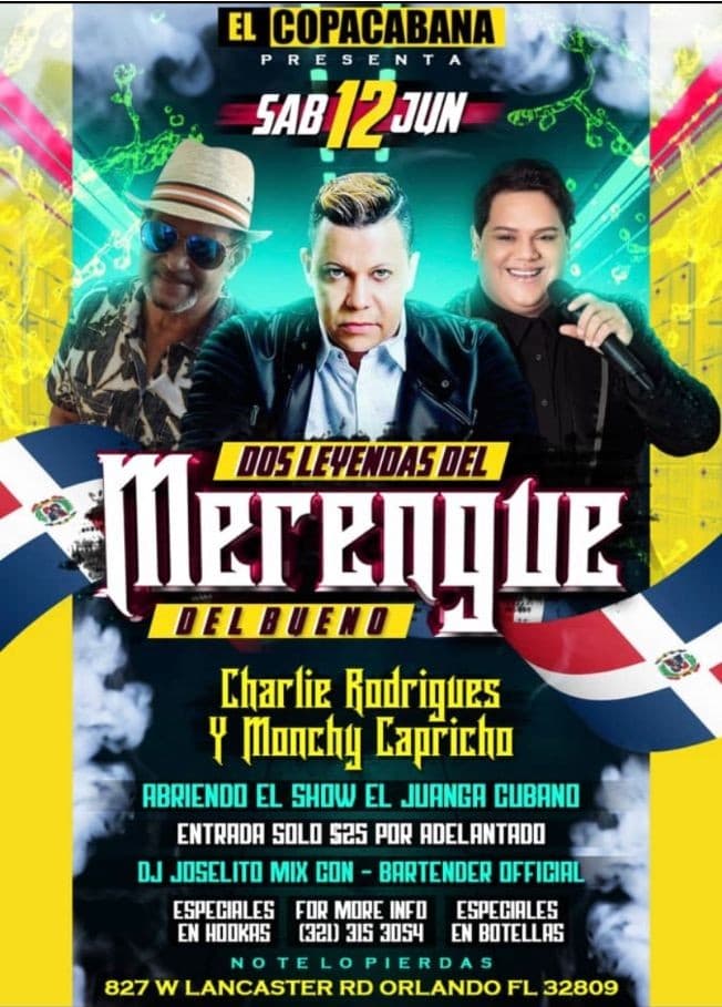 Event - Monchy capricho y Charlie Rodríguez - Orlando, Florida - June 12, 2021 | concert tickets