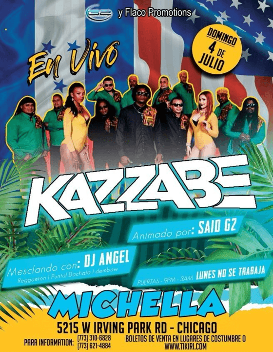 Event - KAZZABE EN CONCIERTO - Chicago, Illinois - July 4, 2021 | concert tickets