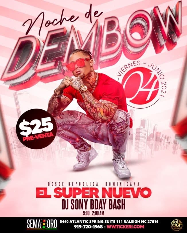 Event - SUPER NUEVO EN SEMAFARO - Raleigh, North Carolina - June 4, 2021 | concert tickets