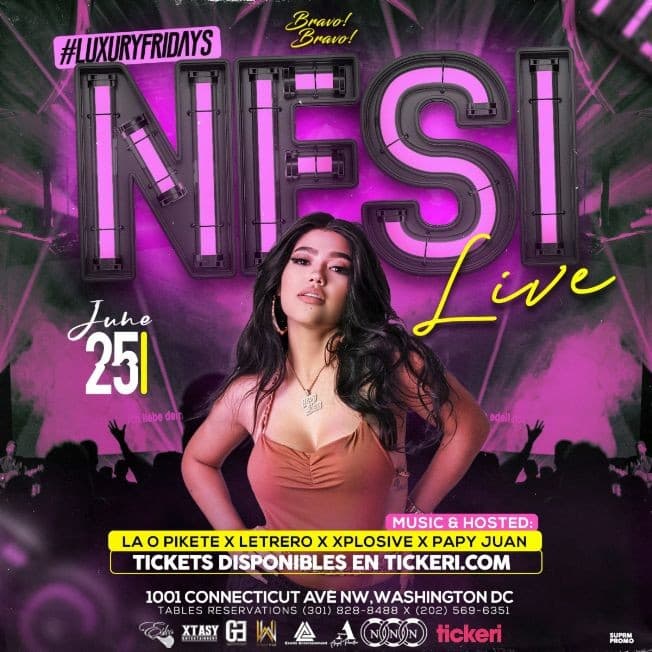 Event - NESI LIVE IN CONCERT AT BRAVO BRAVO NIGHT CLUB - Washington, District Of Columbia - June 25, 2021 | concert tickets