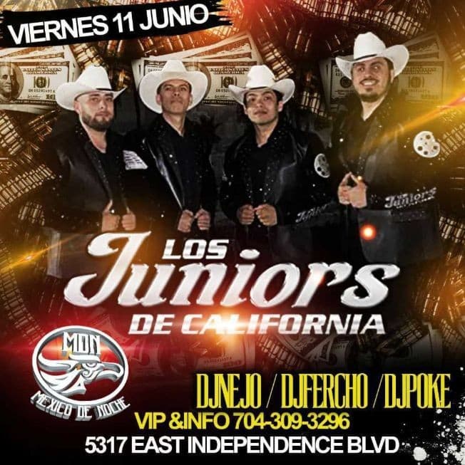 Event - Los Juniors de California en Vivo! Nueva Fecha! - Charlotte, North Carolina - June 13, 2021 | concert tickets