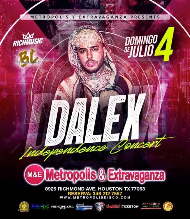 Event - DALEX en Concierto | Metropolis & Extravaganza📍 - Houston, Texas - 4 de julio de 2021 | concert tickets