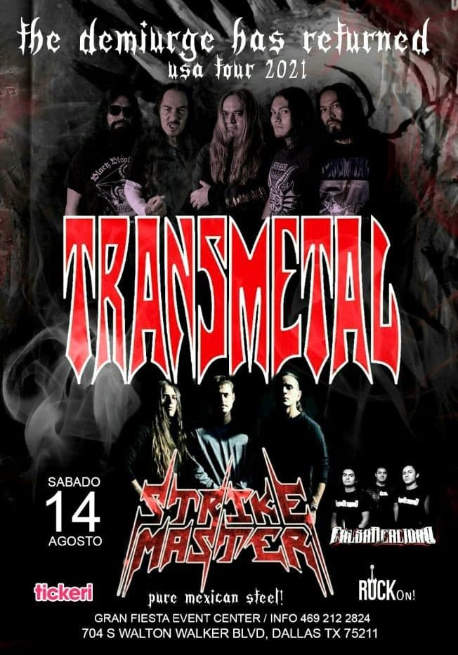 Event - Transmetal y Strike Master en Concierto en Gran Fiesta Event Center! - Dallas, Texas - August 14, 2021 | concert tickets