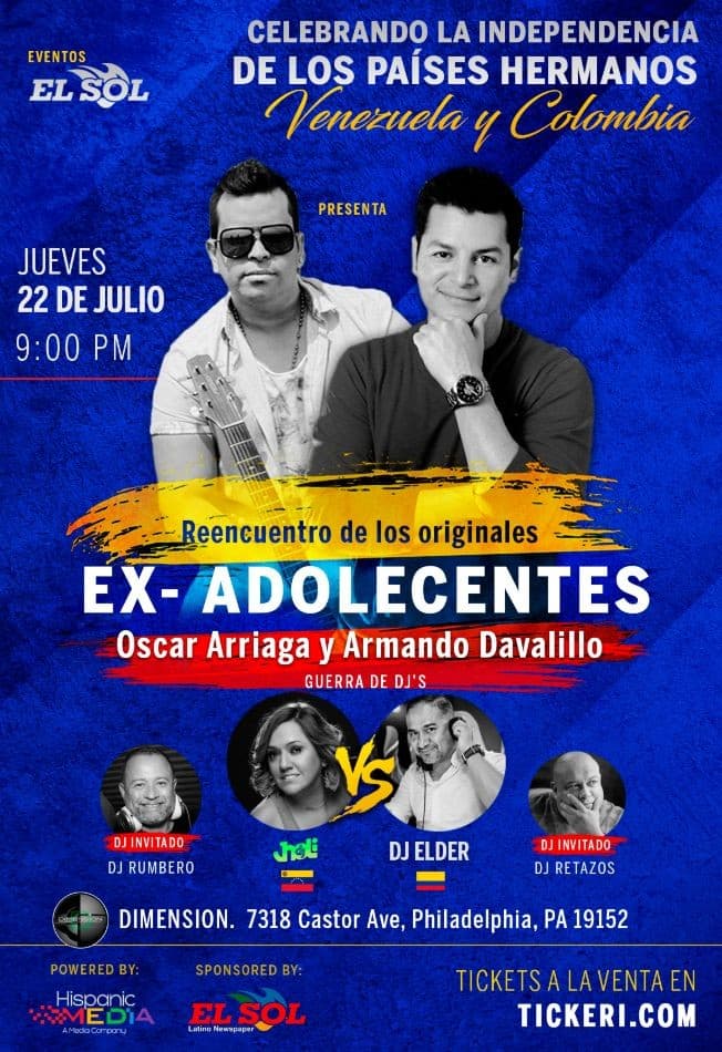 Event - Concierto Independencia Colombia & Venezuela - philadelphia, Pennsylvania - July 22, 2021 | concert tickets