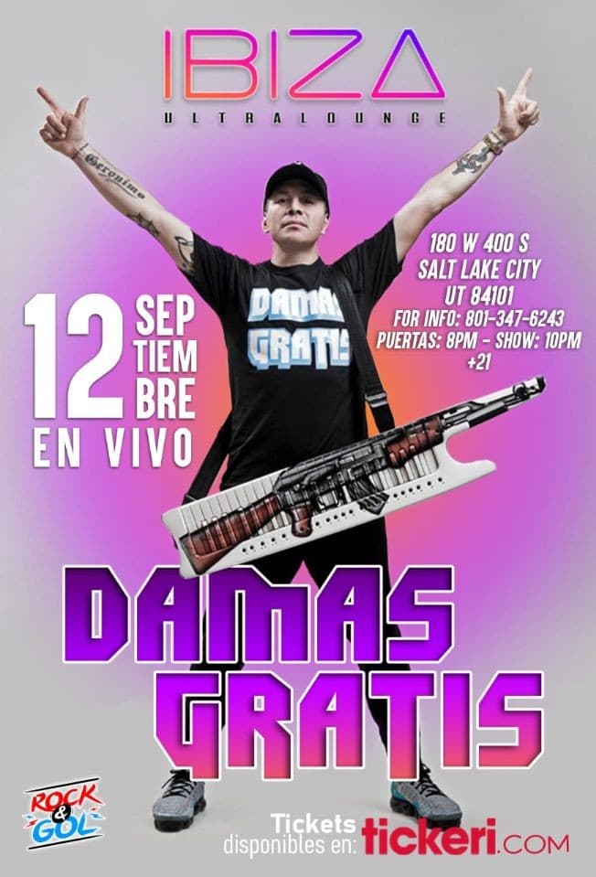 Event - DAMAS  GRATIS EN SALT LAKE CITY - Salt Lake City, Utah - September 12, 2021 | concert tickets
