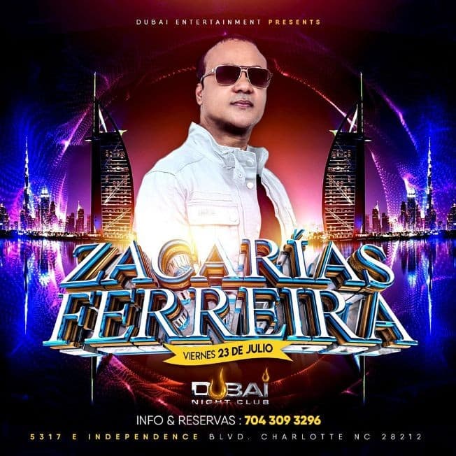 Event - Zacarias Ferreira en Dubai Night Club! - Charlotte, North Carolina - July 23, 2021 | concert tickets