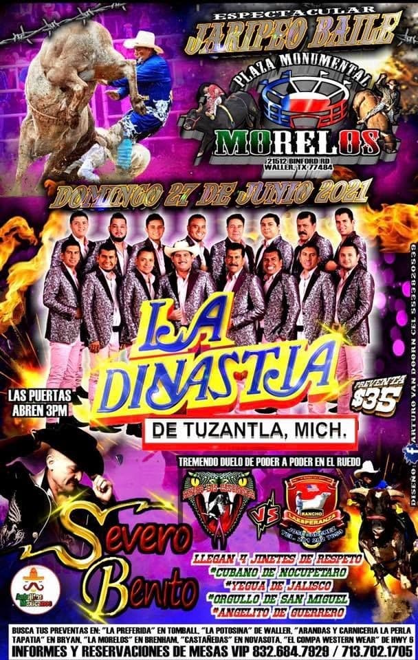 Event - Jaripeo Baile - La Dinastia - Severo Benito - Waller, Texas - June 27, 2021 | concert tickets
