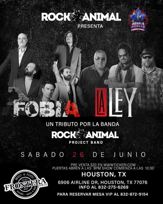 Event - Tributo a Fobia - Houston, Texas - Houston, Texas - 26 de junio de 2021 | concert tickets