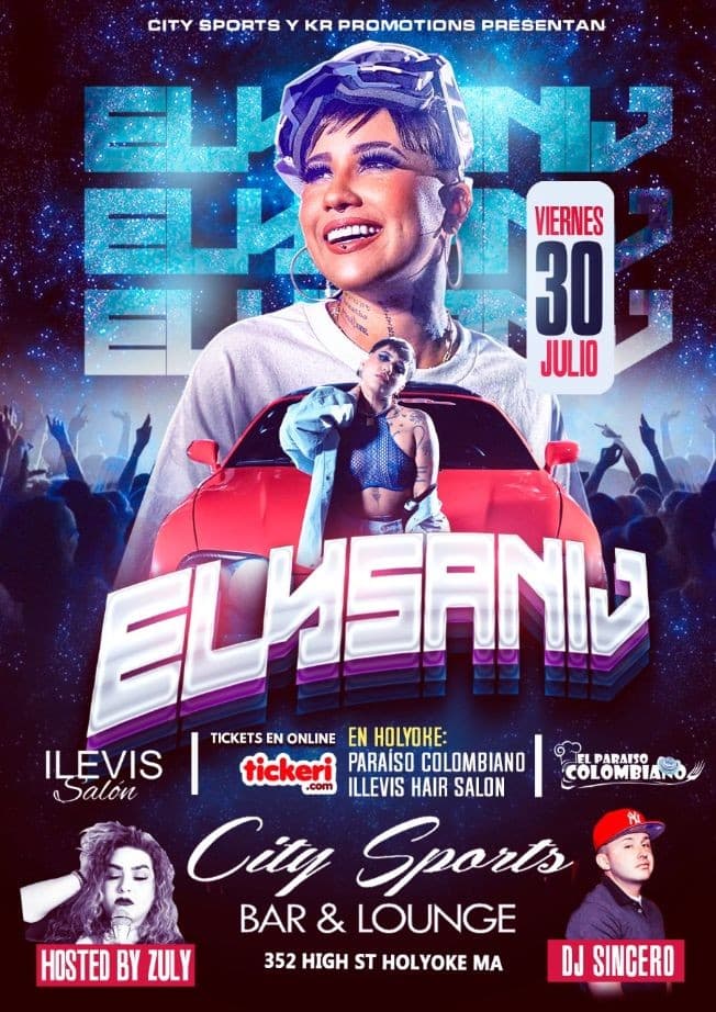 Event - Elysanij en Vivo - Holyoke, Massachusetts - July 30, 2021 | concert tickets