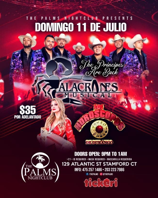 Event - Alacranes Musical y Los Horoscopos de Durango en Vivo! - Stamford, Connecticut - July 11, 2021 | concert tickets
