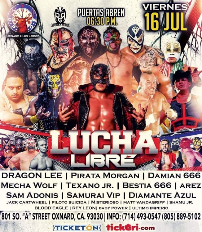Event - LUCHA LIBRE EN OXNARD CALIFORNIA - Oxnard, California - July 16, 2021 | concert tickets