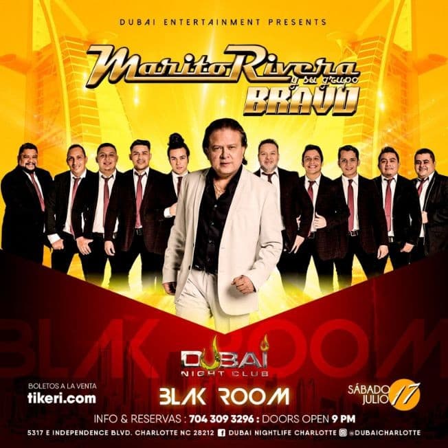 Event - MARITO RIVERA Y SU GRUPO BRAVO EN CONCIERTO - Charlotte, North Carolina - July 17, 2021 | concert tickets
