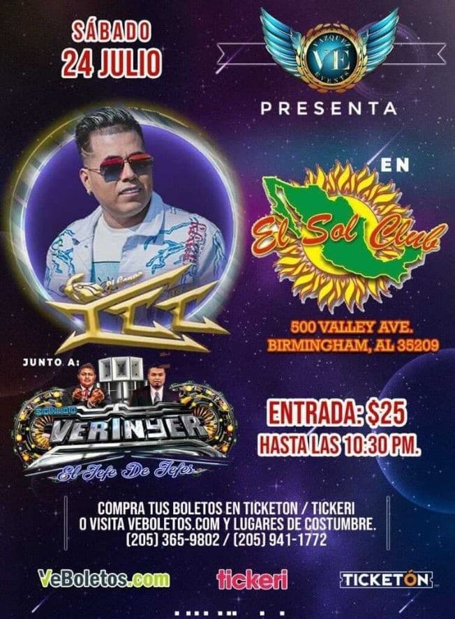 Event - GRUPO ICC JUNTO A SONIDO VERINYER - Birmingham, Alabama - 24 de julio de 2021 | concert tickets
