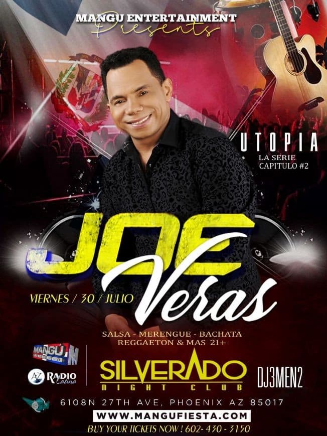 Event - Utopia #2 con Joe Veras & su Orquesta - Phoenix, Arizona - July 30, 2021 | concert tickets