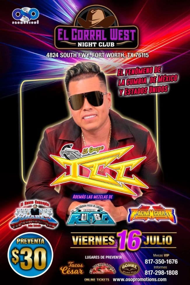 Event - GRUPO ICC EN TEXAS - Fort Worth, Texas - 16 de julio de 2021 | concert tickets