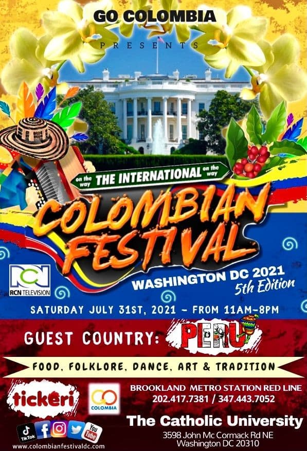 Event - The International Colombian Festival Washington DC 2021 - Washington, District Of Columbia - July 31, 2021 | concert tickets