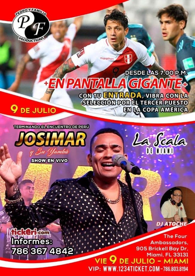 Event - JOSIMAR Y SU YAMBU EN MIAMI CONCIERTO VIP - Miami, Florida - July 9, 2021 | concert tickets