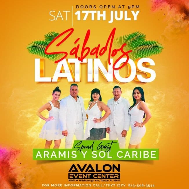 Event - Sabado Latino with Aramis y Sol Caribe - Tampa, Florida - July 17, 2021 | concert tickets