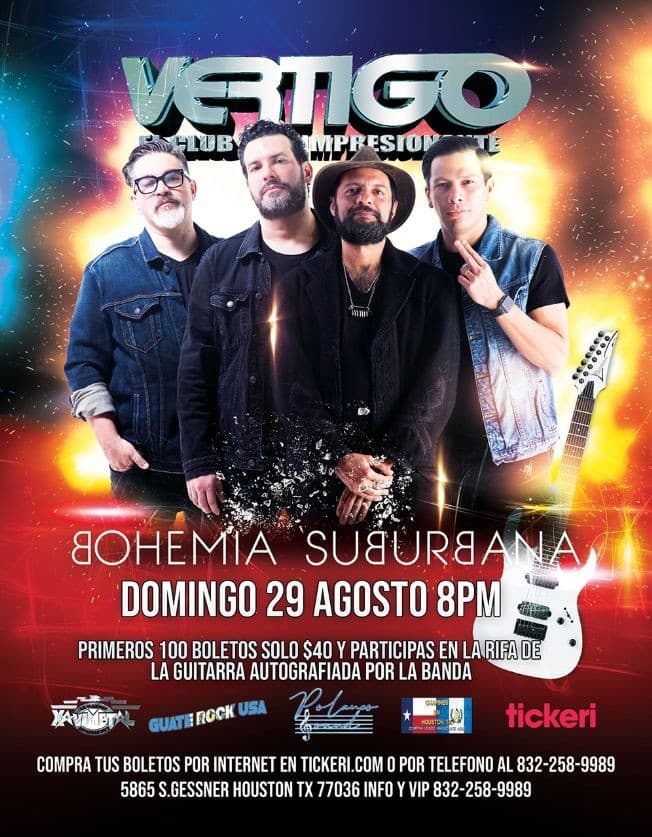 Event - Bohemia Suburbana en Concierto!  APLAZADO POR COVID - Houston, Texas - August 29, 2021 | concert tickets